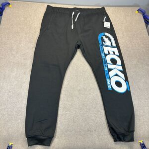 Ecko Jogger Sweat Pants Men's 3XL Black Big Leg Logo Elastic Waist 31" NEW